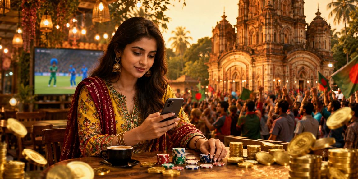 বাংলাদেশে ক্রিকেট বেটিং উপভোগ করছেন মডেল
